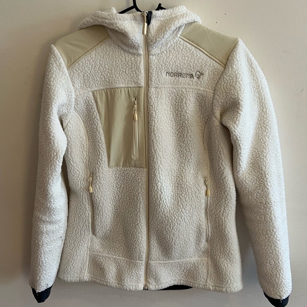 Women’s Norrona White Fleece Hooded
